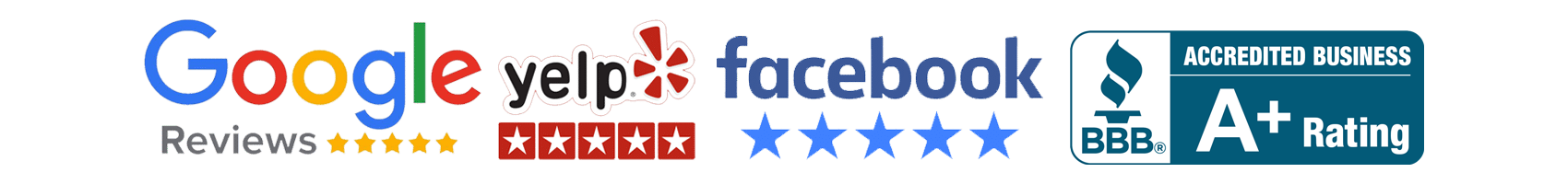 REVIEWS-BADGE 1 - Precision Pools Landscape - Precision Pools Landscape Google, Yelp, Facebook and BBB customer review badges for Precision Pools & Landscape