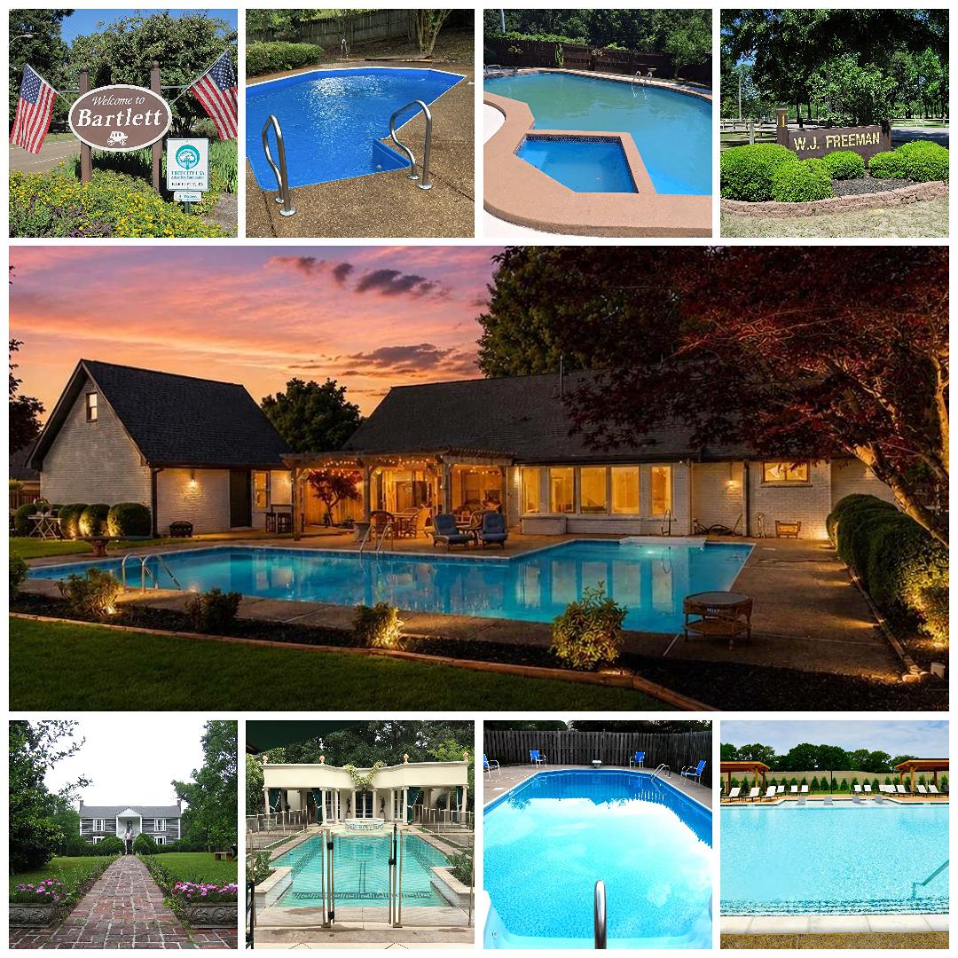 Welcome to Bartlett, TN sign in the Precision Pools and Landscape pool service area